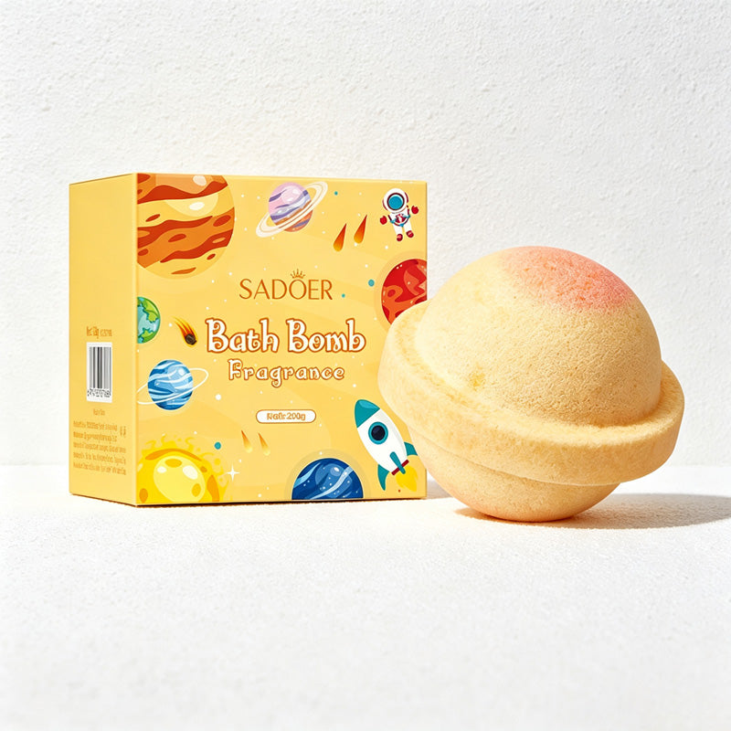 CouldNook Planet Bath Salt Bath Bomb - Ringed Colorful Fizzing Sphere