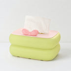 CouldNook Bowknot Plastic Desktop Tissue Box - Removable Base