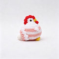 CouldNook Yarn Chicken Doll Keychain - Rounded Striped Body