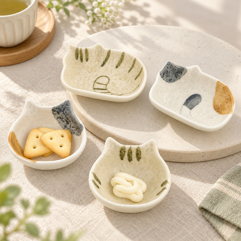 CouldNook Cat Dipping Dish - Head and Reclining Shapes