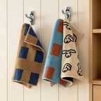 CouldNook Animal Jacquard Cotton Washcloth - Woven Characters And Contrasting Reverse