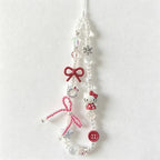 CloudNook Beaded Phone Wrist Strap-Cartoon Cat Bow Design