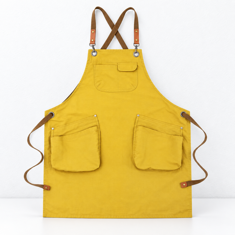 CouldNook Patterned Cooking Apron - Rounded Practical Form Kitchen Wear