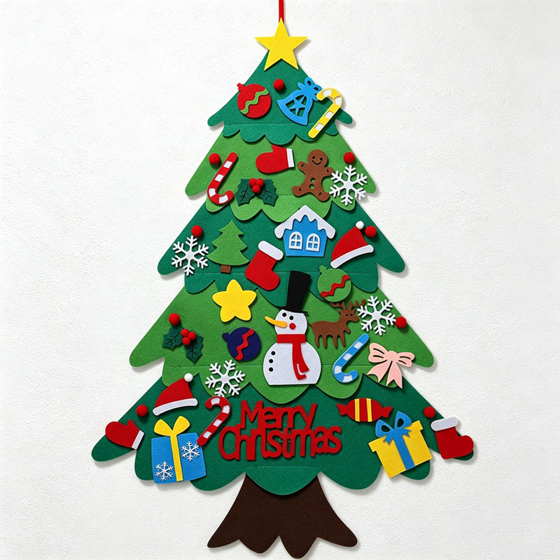 CouldNook Felt Christmas Tree Activity Set - Detachable Hanging Ornaments