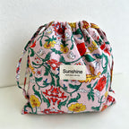 CouldNook Large Floral Drawstring Bag - Six Woodland Prints