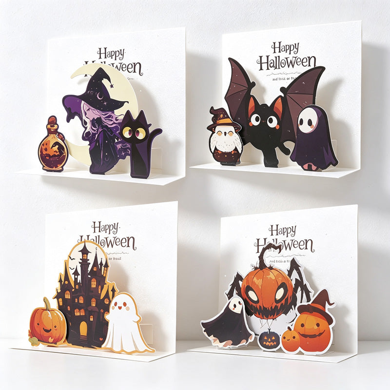 CouldNook Halloween Pop-Up Greeting Card - Four Scene Set