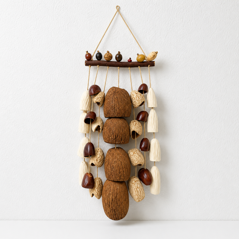 CouldNook Natural Seed Wind Chime - Boho Shaker Tapestry