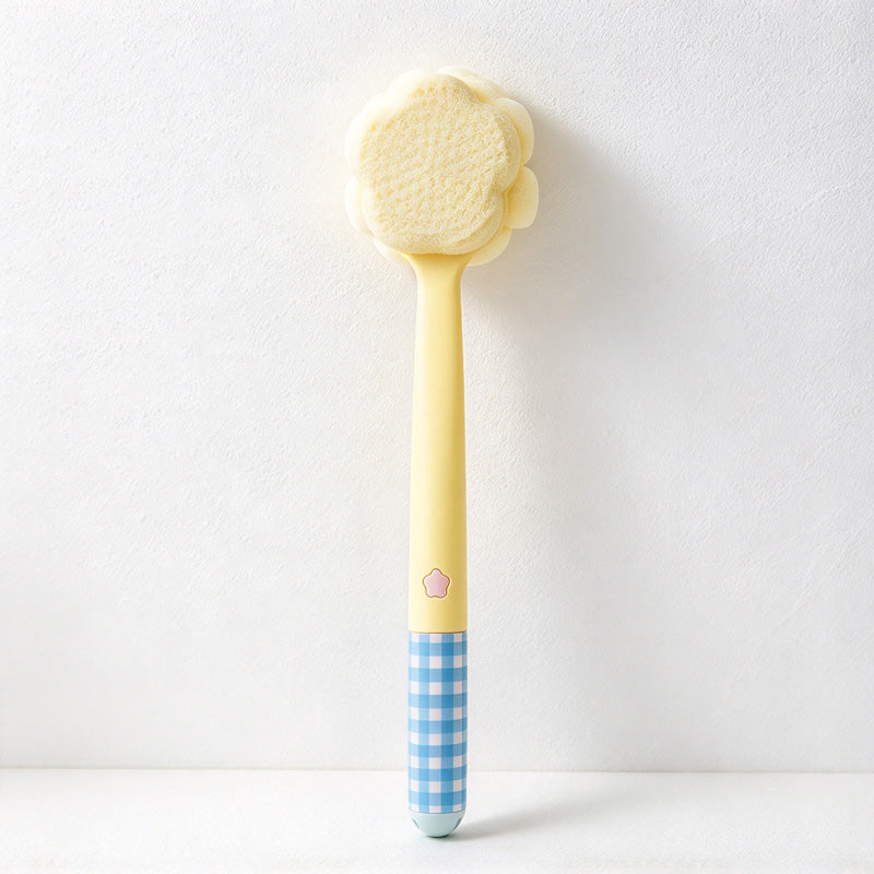 CouldNook Flower Bath Brush - Long Handle And Double Sided Head
