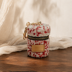 CouldNook Cylindrical Rhinestone Coin Purse Keychain - Front Patch Detail