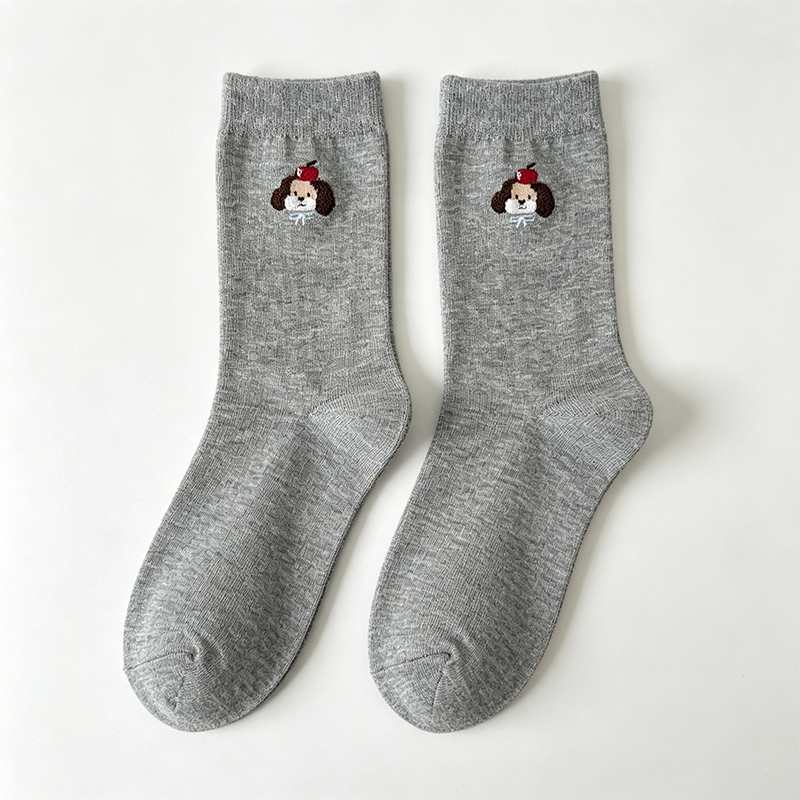 CouldNook Dog Graphic Crew Socks - Casual Gift Accent