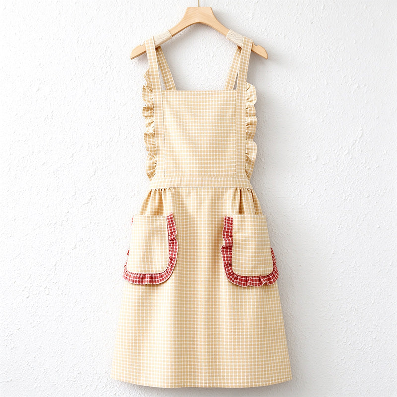 CouldNook Cotton Cooking Apron - Check and Stripe Styles