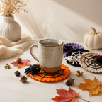 CouldNook Spiderweb Yarn Coaster - Raised Spider and Circular Pattern
