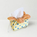 CouldNook Polka‑Dot Flower Tissue Box Cover‑Cute Floral Fabric Napkin Holder