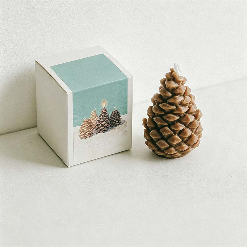 CouldNook Pinecone Scented Candle - Overlapping Scales In Two Rounded Profiles