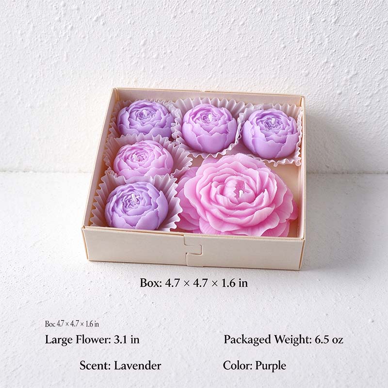 CouldNook Peony Scented Candle Set - Sculpted Floral Gift