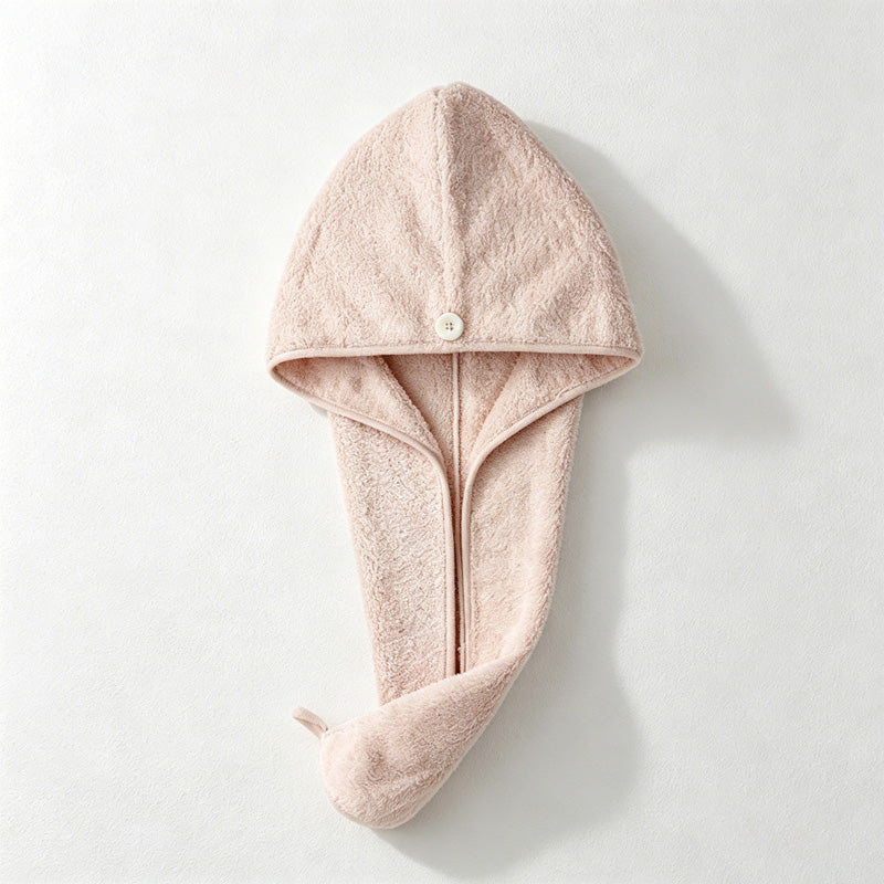 CouldNook Waffle Hair Towel Wrap - Hooded Drying Cap