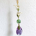 CouldNook Lily Of The Valley Suncatcher - Bell Flowers And Faceted Drop