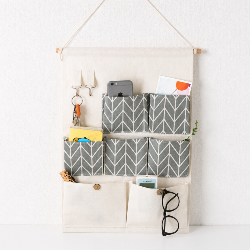 CouldNook Seven Compartment Wall Organizer - Geometric Color Panels