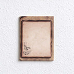 CouldNook Aged Letter Sticky Notes - Darkened Borders And Botanical Details