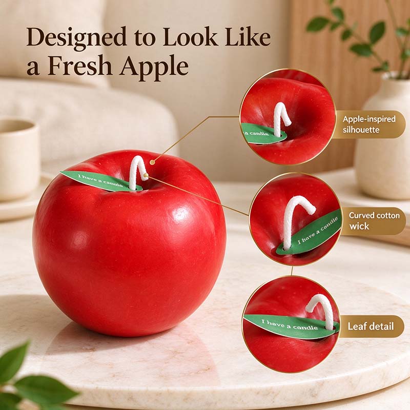 CouldNook Apple Scented Candle - Red Fruit Holiday Accent