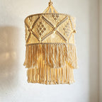 CloudNook Macrame Cotton Rope Lamp Shade‑Boho Hanging Lampshade