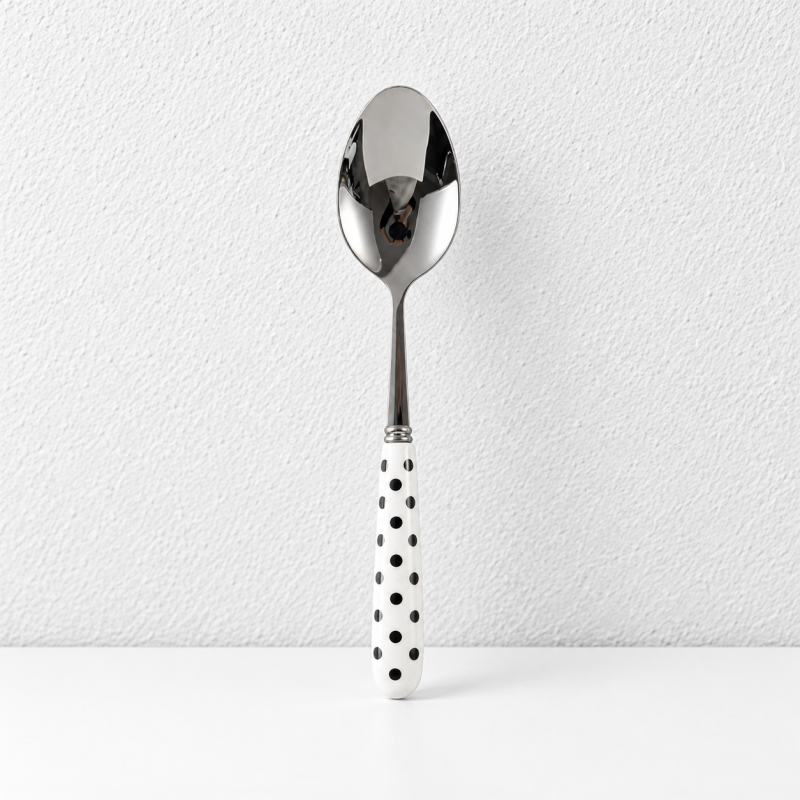 CouldNook Ceramic Handle Flatware - Geometric Pattern Dining Collection