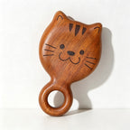CouldNook Cat‑Shaped Wooden Hair Comb‑Air Cushion Massage Brush