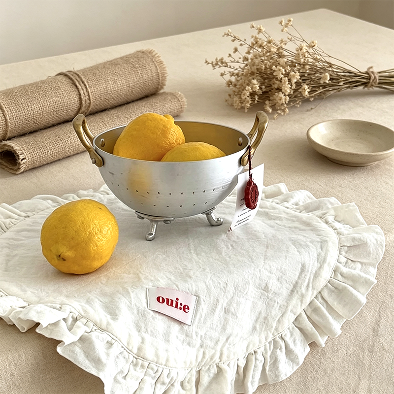 CouldNook Ruffled Table Placemat - Dining Table Accent