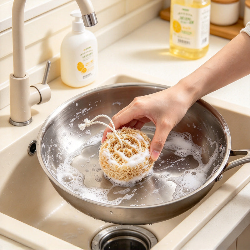 CouldNook Loofah Cleaning Ball - Coiled Fiber Scrubber