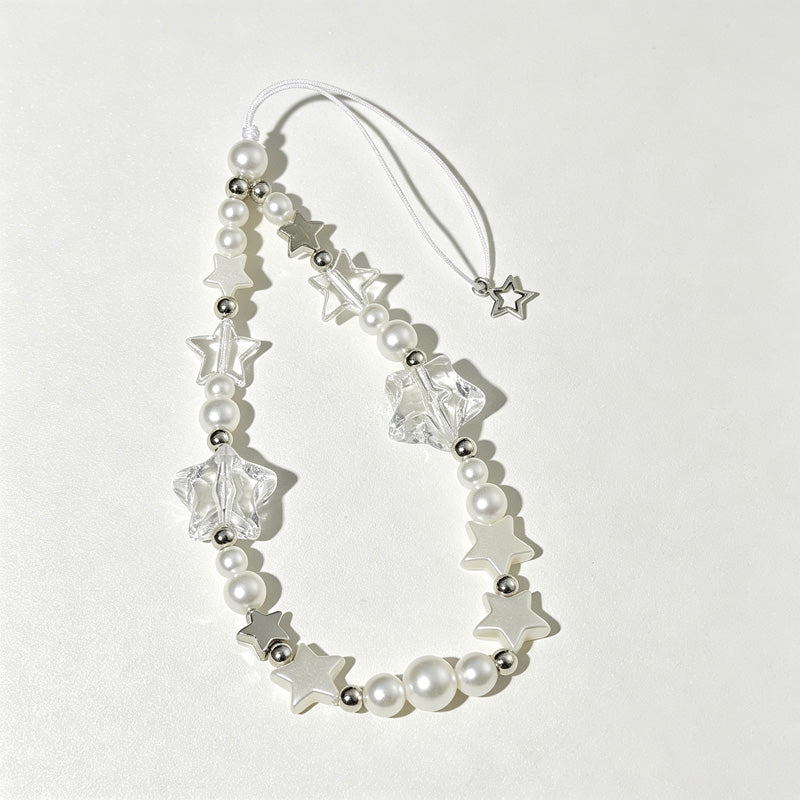CouldNook Pearl Star Pendant Phone Strap - Phone-Case Connector Hardware