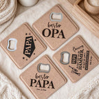 CouldNook Square Bottle Opener - Inset Opening And Stitched Edge Detail