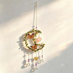 CouldNook Botanical Suncatcher - Butterfly Accents On Leaf Wrapped Frames