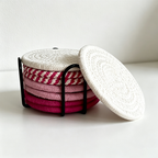 CouldNook 4PCS/8PCS Woven Drink Coaster Set - Warm Table Accent