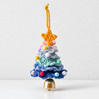 CouldNook Crocheted Christmas Tree Ornament - Layered Branches And Hanging Bell