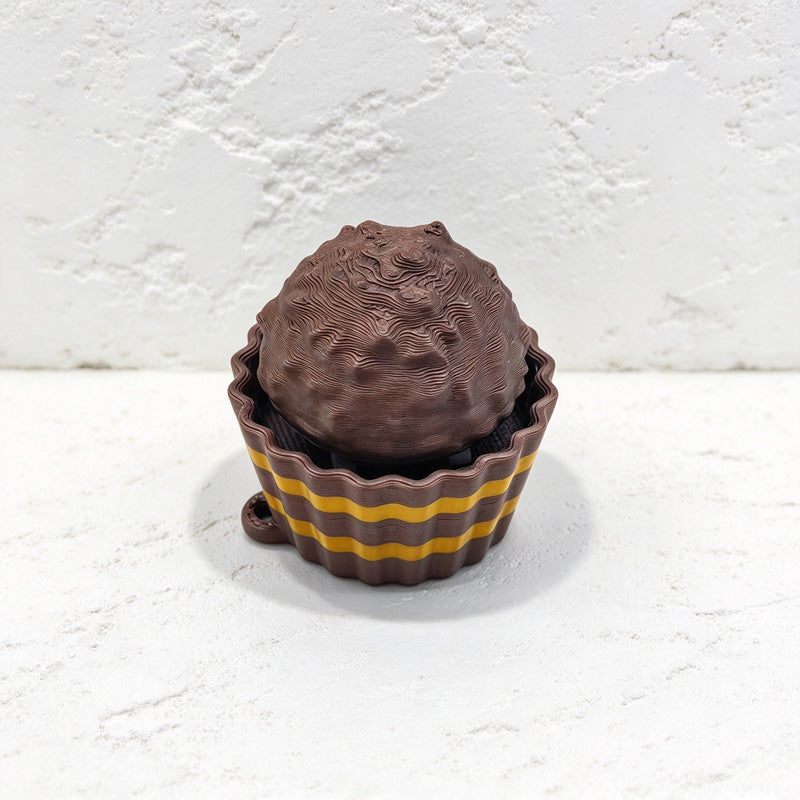 CouldNook Chocolate Clicker Keychain - Crinkled Round Top