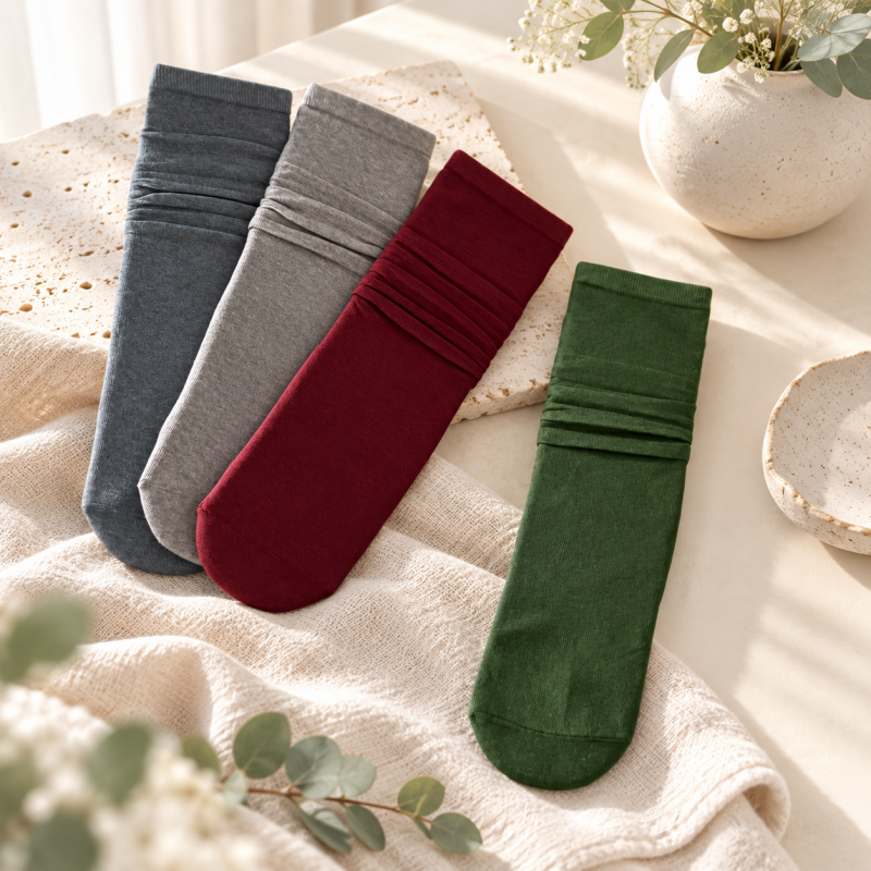 CouldNook Slouch Crew Socks - Muted Solid Colors