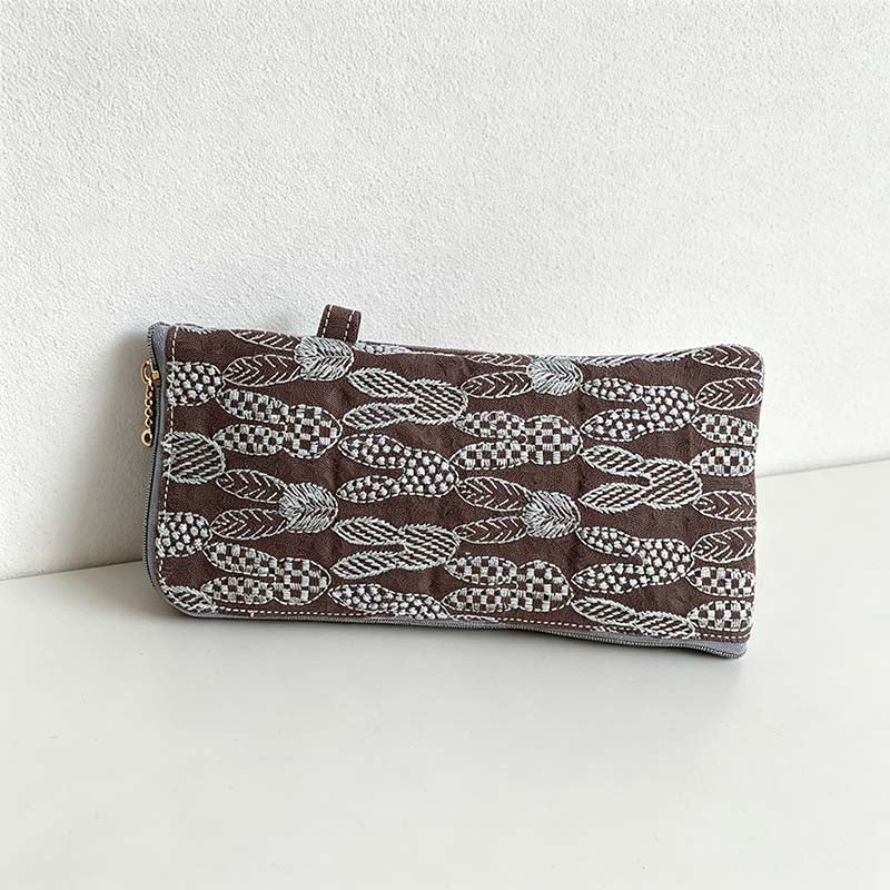 CouldNook Embroidered Eyeglass Pouch - Navy and Brown Options