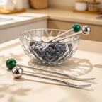 CouldNook Stone Bead Cutlery - Patterned Round Tops