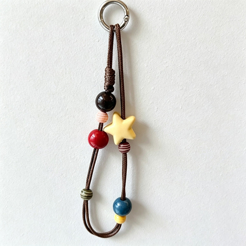 CloudNook Phone Wrist Strap-Retro Star Beaded Double-Strand Design