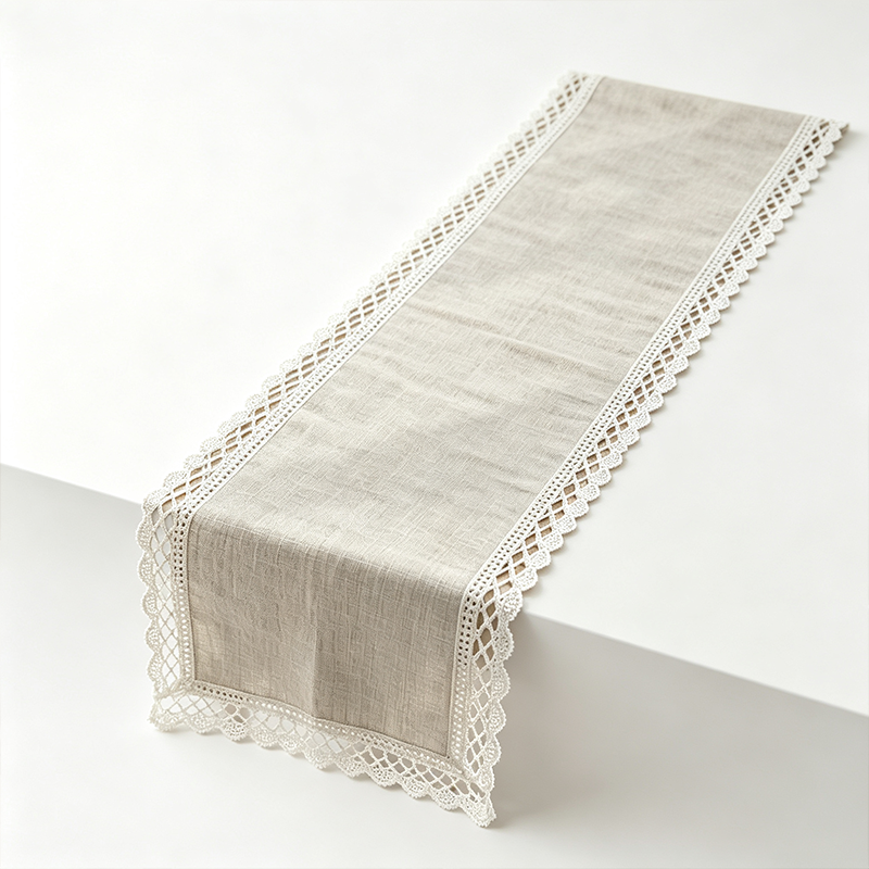 CouldNook Lace Edge Table Runner - Console Table Accent