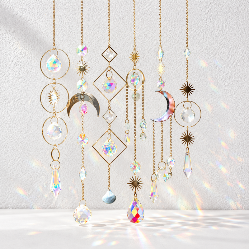 CouldNook Decorative Suncatcher - Celestial and Nature Motifs in Hanging Arrangements