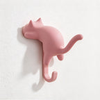 CouldNook Cat-Shaped Desk Hook - Raised Tail and Rounded Body
