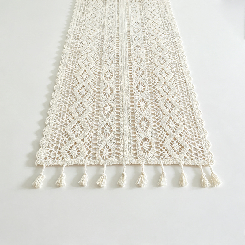 CouldNook Crochet-Look Table Runner - Console Table Accent