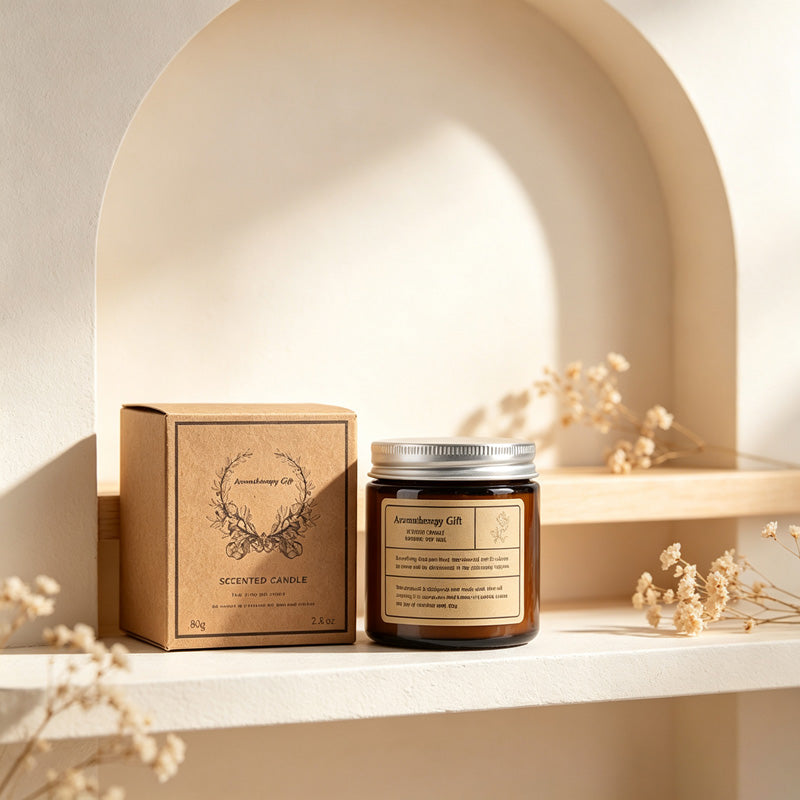 CouldNook Lime Rosemary & Citrus Scent Amber Glass Candle - Soft Home Detail