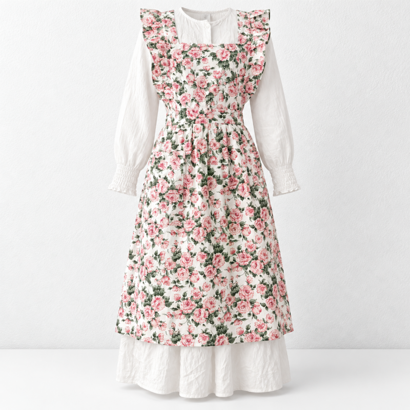 CouldNook Ruffled Kitchen Apron - Ruffled Edge Detail Kitchen Wear