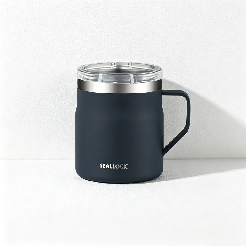 CouldNook Lidded Coffee Mug - Angular Handle and Three Lid Style Choices