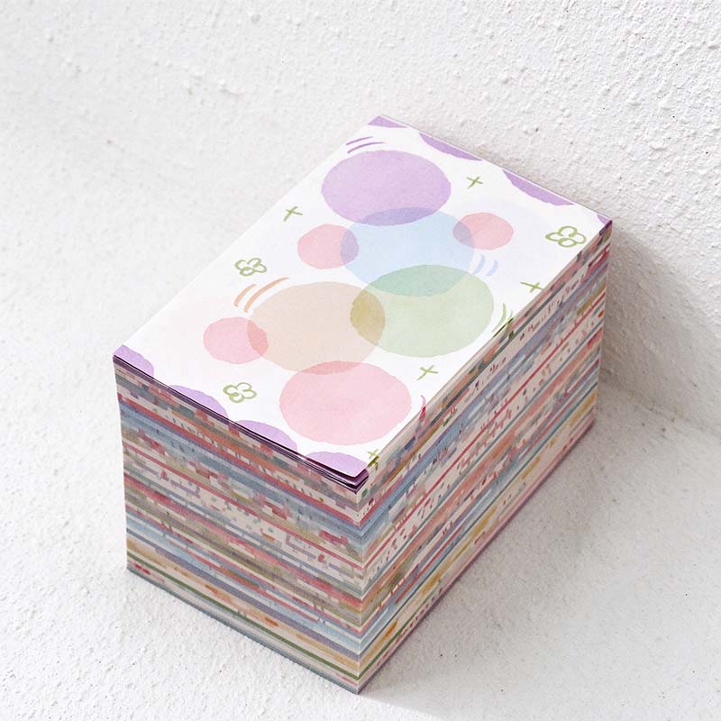 CouldNook Patterned Memo Paper Block - Pastel Prints And Loose Sheets