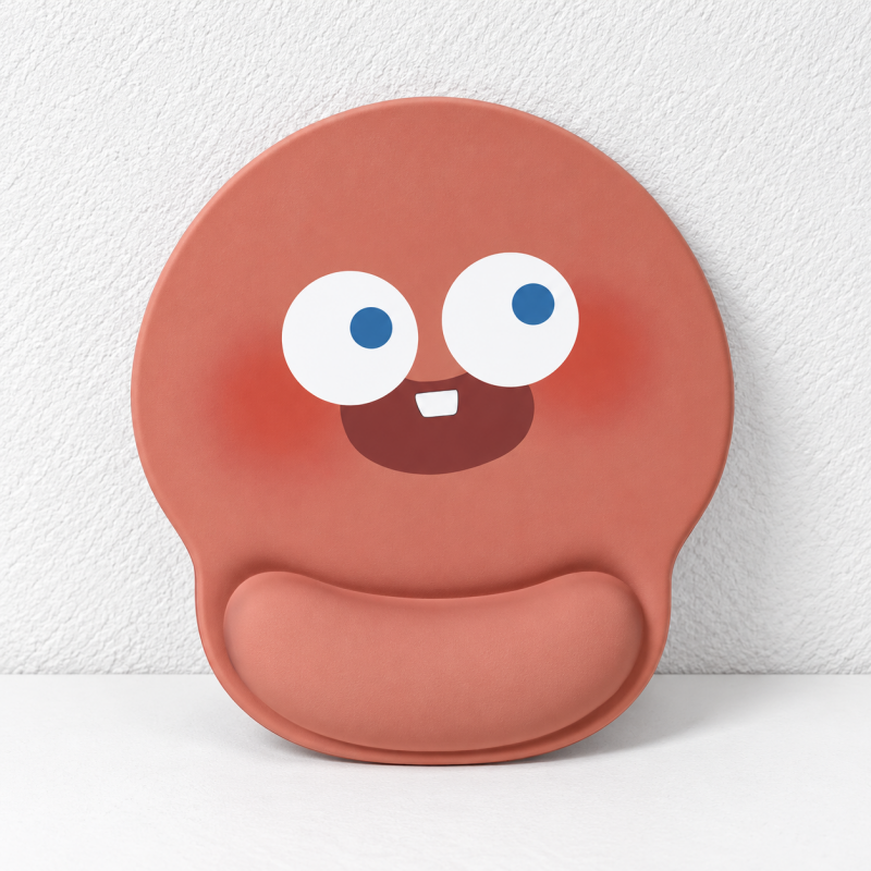 CouldNook Round Expression Mouse Pad - Raised Wrist Support