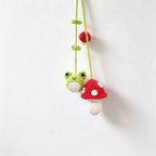 CouldNook Yarn Frog Flower Car Ornament - Six Swing Designs