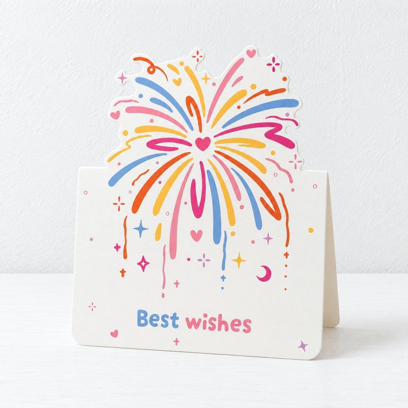 CouldNook Fireworks Greeting Card - Colorful Celebratory Wishes Design